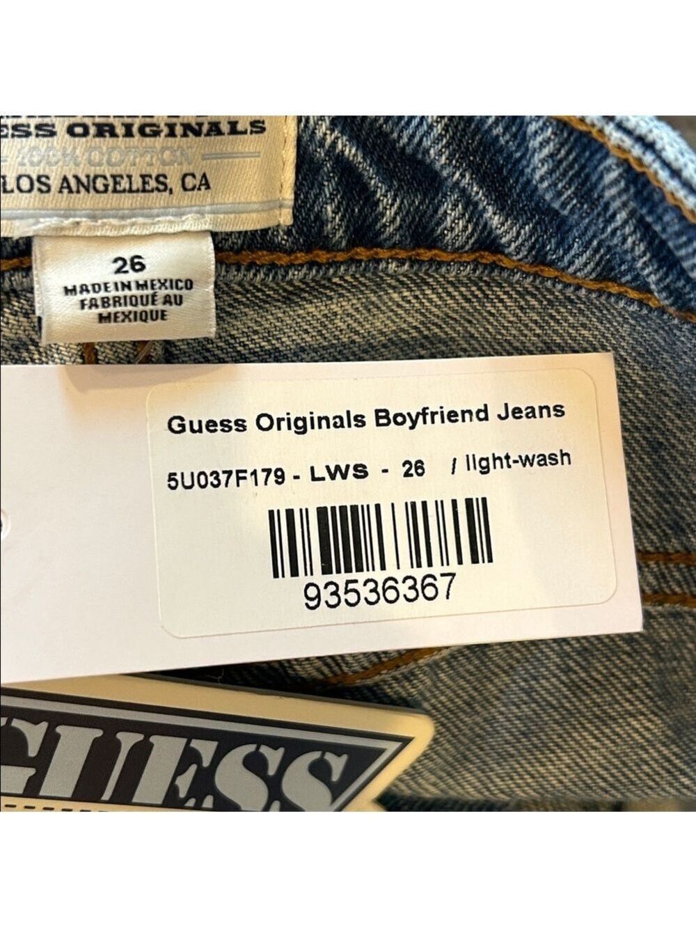 Madhappy X Guess The Boyfriend Jeans Collaboration in Light Wash Sz 26 NWT - Picture 11 of 12